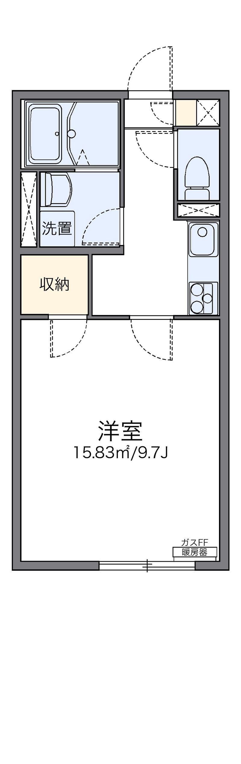 レオパレスオークヒルズ 間取図