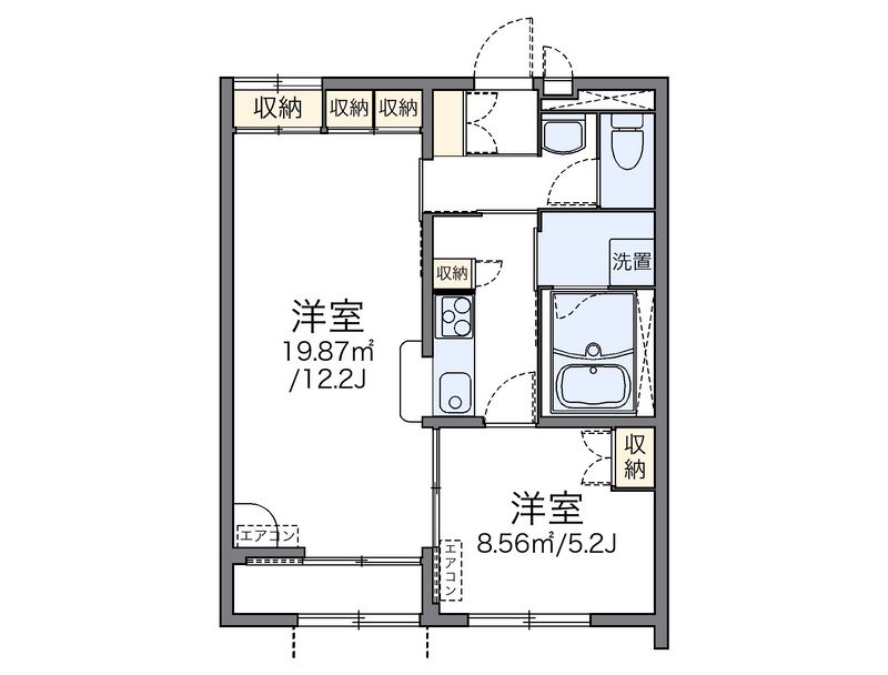 レオパレスおかのごう 間取図