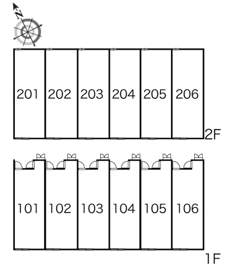 レオパレスエクレール 間取配置図