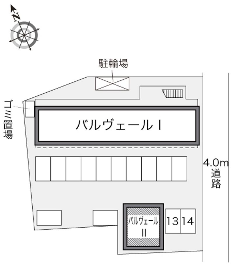 レオパレスバルヴェールⅡ 配置図