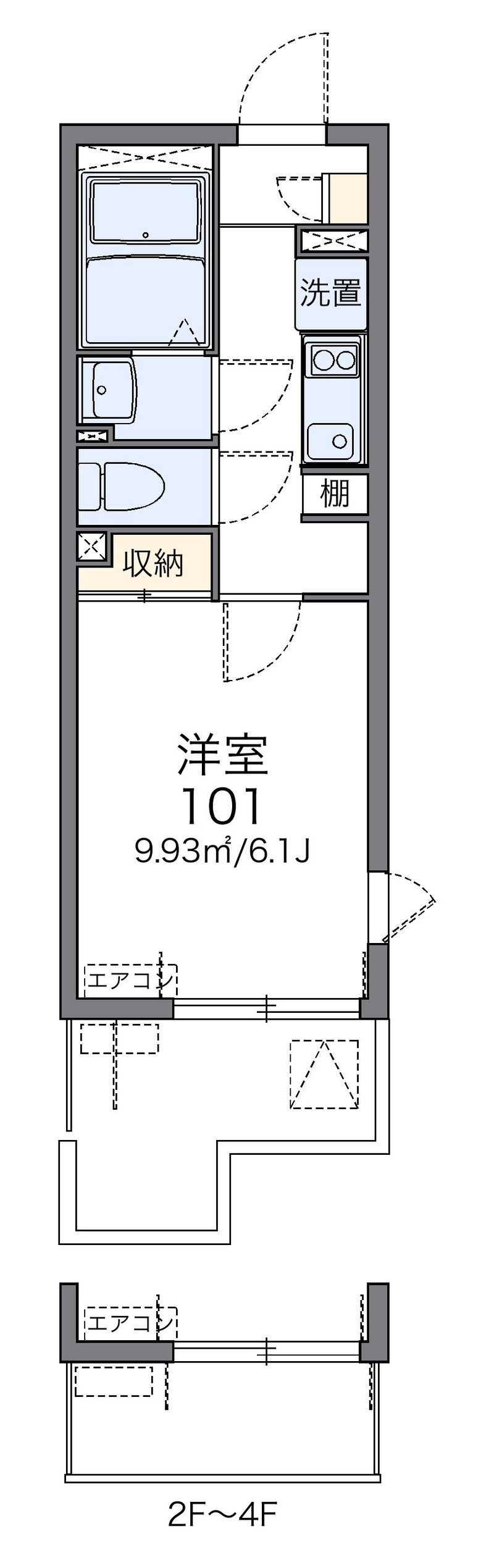 レオネクストラ　メイジュ天神橋 間取図