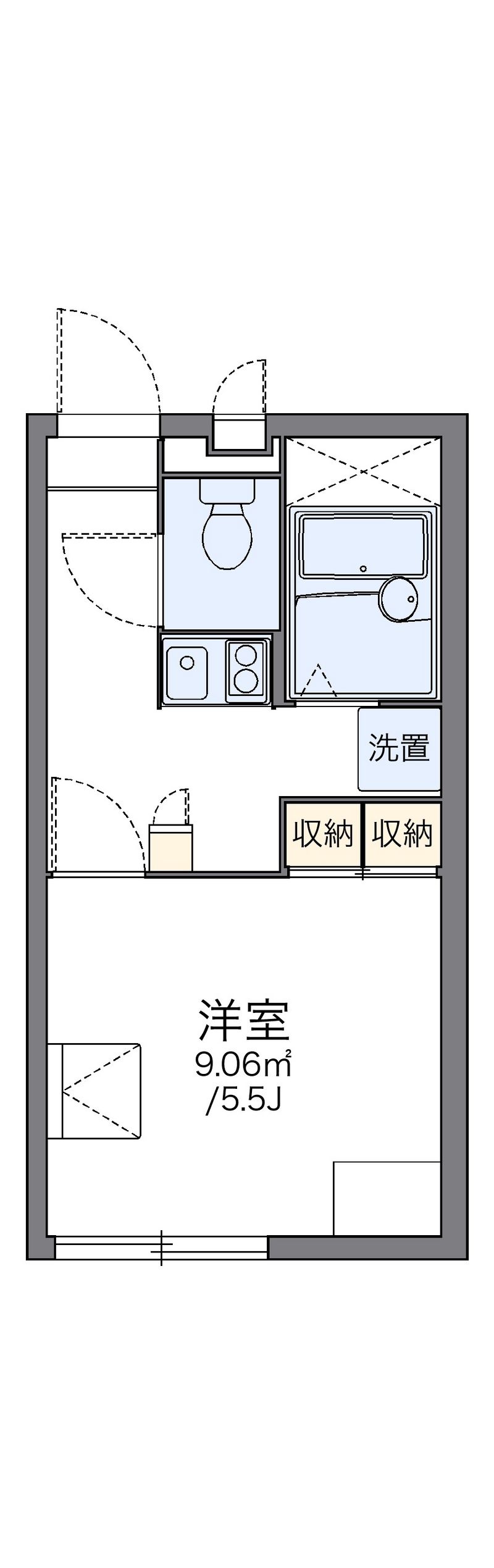 レオパレス水堂 間取図