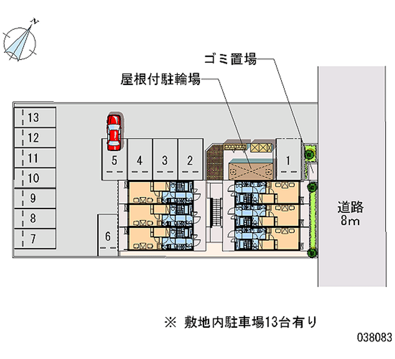 レオパレス向山Ｗｅｓｔ 月極駐車場