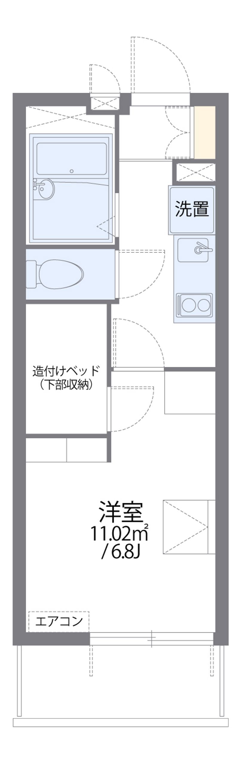 レオパレスプリメロ 間取図