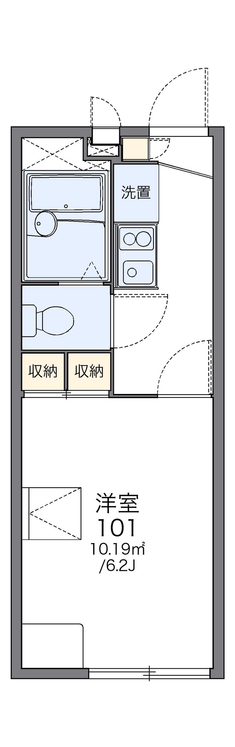 レオパレスリブイン邦 間取図
