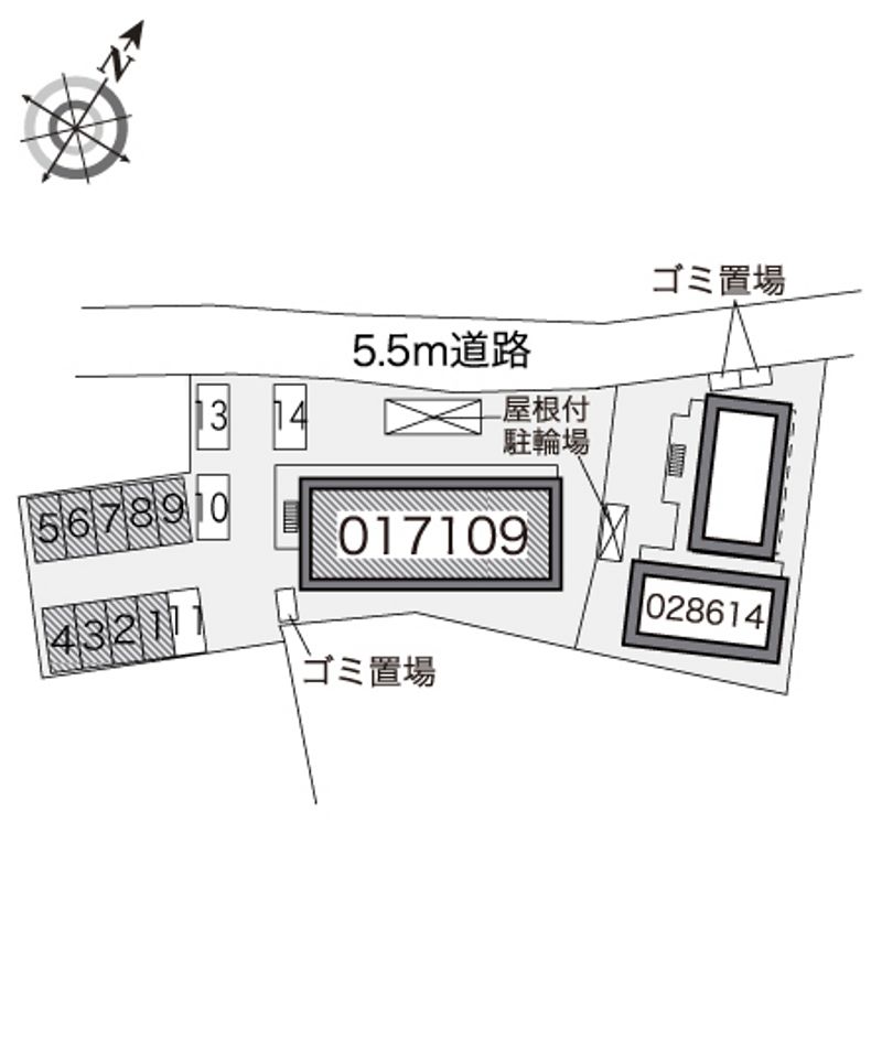 レオパレスホークヒルズ 配置図