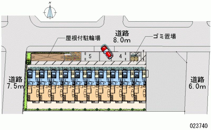 レオパレスサンジ 月極駐車場