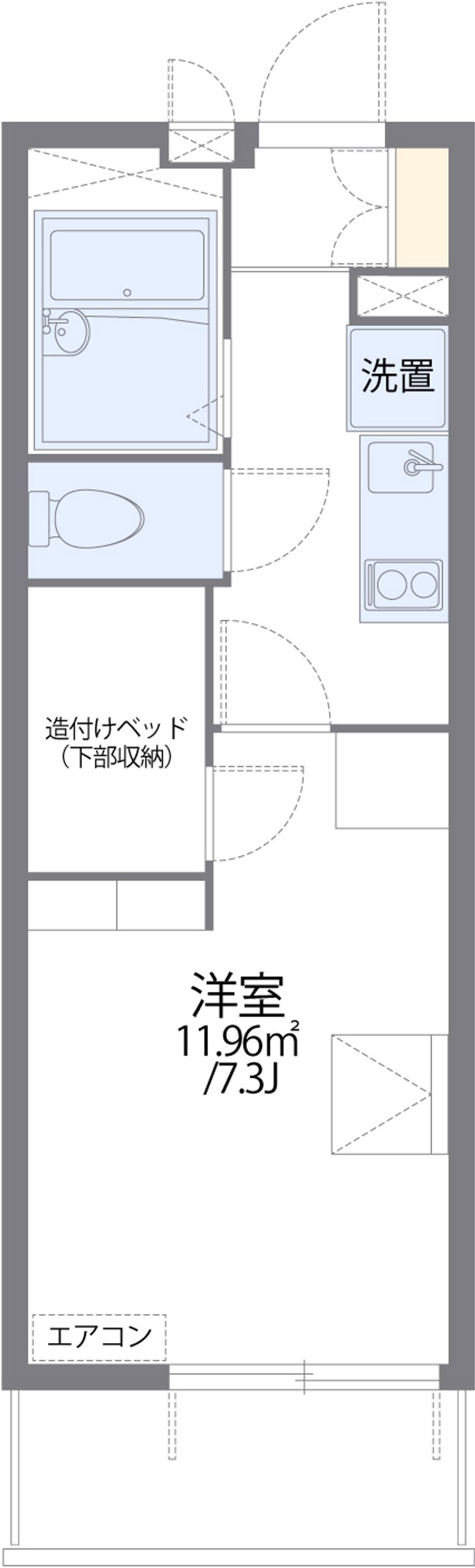レオパレススカイトレイン 間取図