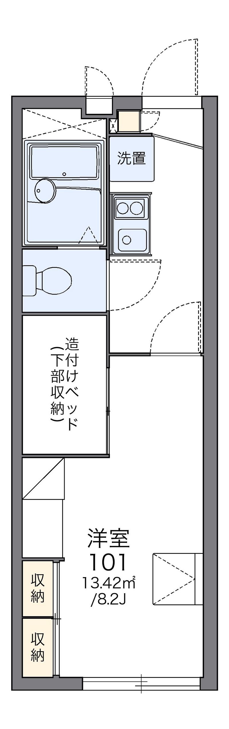 レオパレスティアラ 間取図