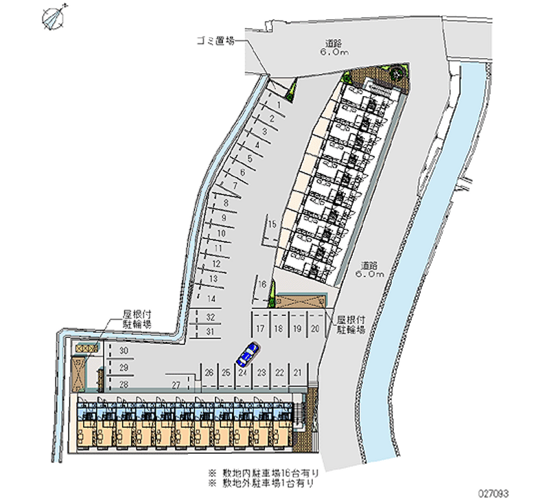 レオパレスアークハイツⅡ 月極駐車場