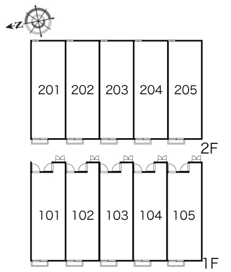 レオパレスすばるⅢ 間取配置図