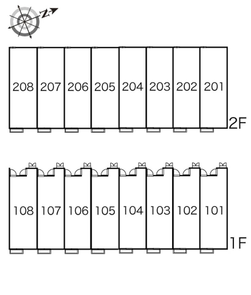 レオパレスＰ　Ｆ　Ⅱ 間取配置図