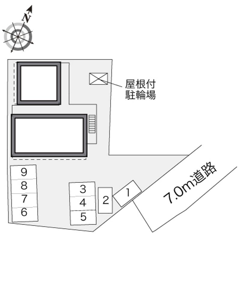 レオパレスペルラⅡ 配置図