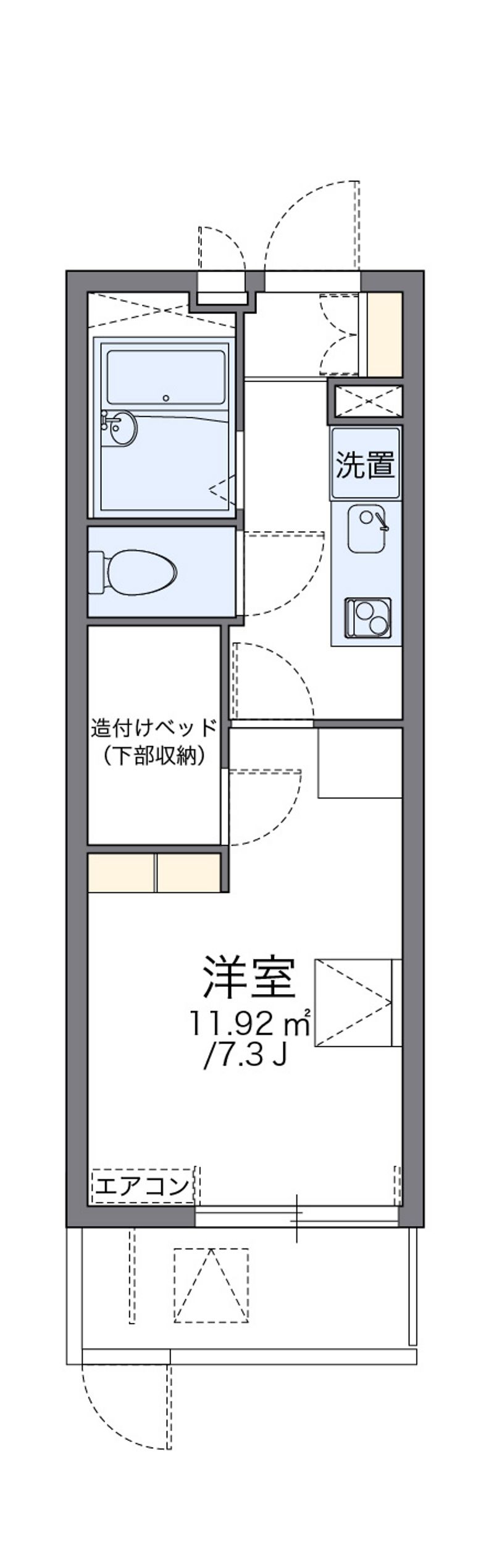 レオパレスアゼリア蛍池 間取り