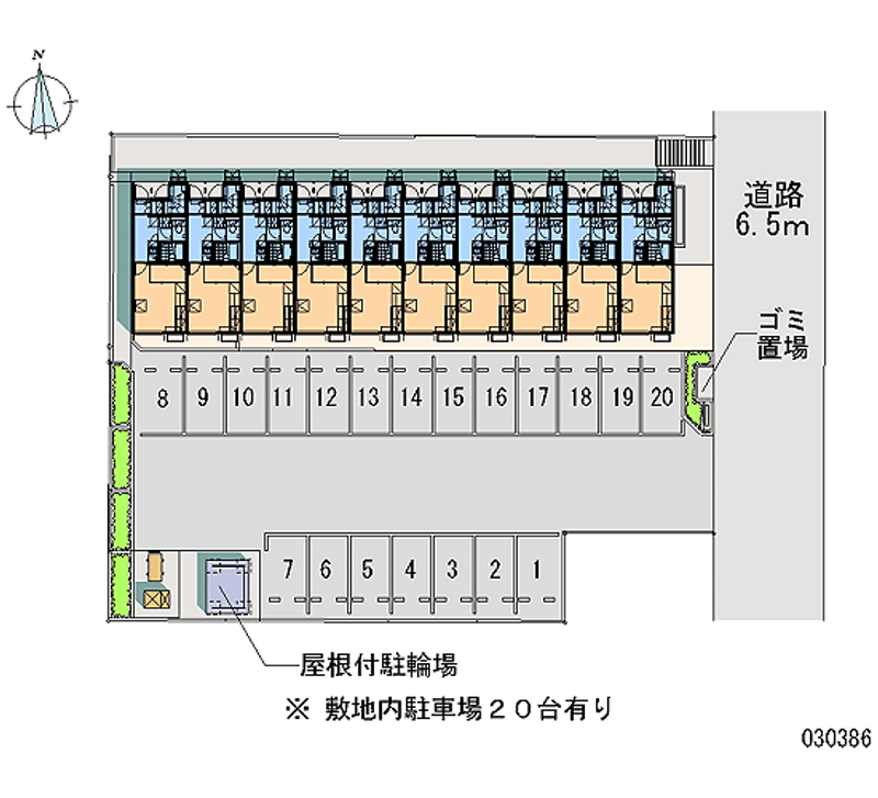 レオパレスマローン壱番館 月極駐車場