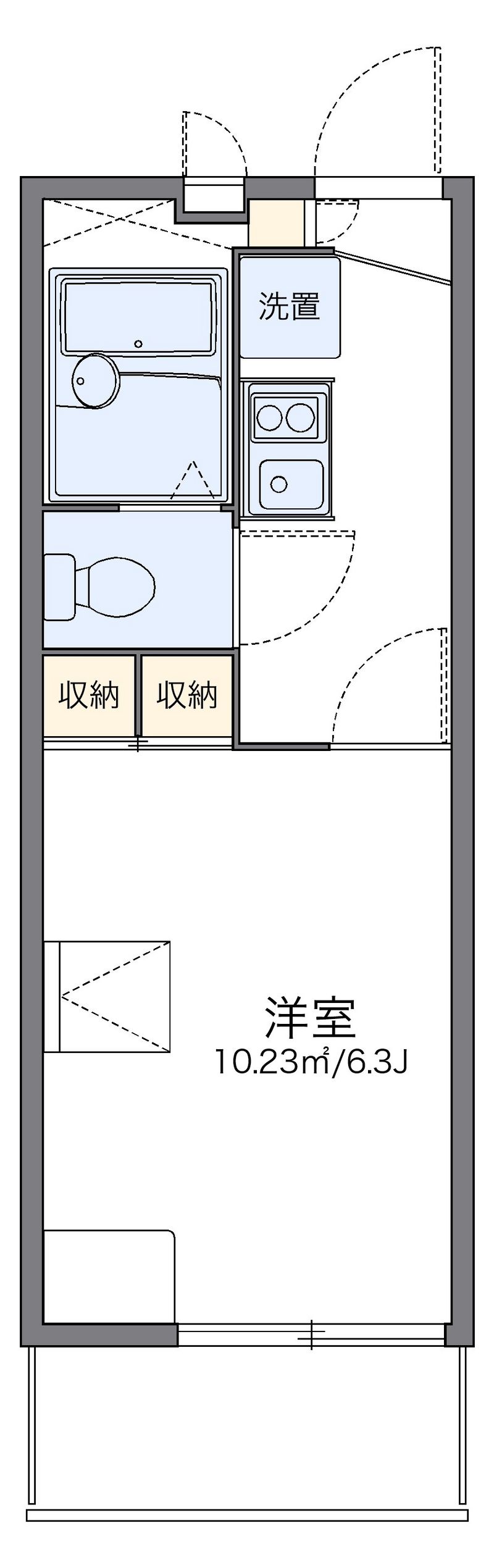 レオパレス天神 間取図