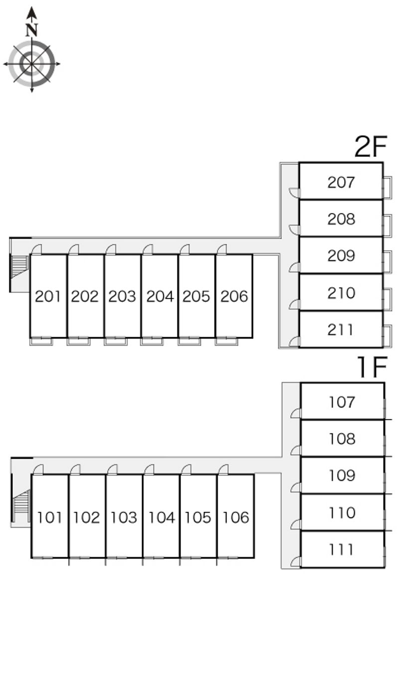 レオパレス春 間取配置図