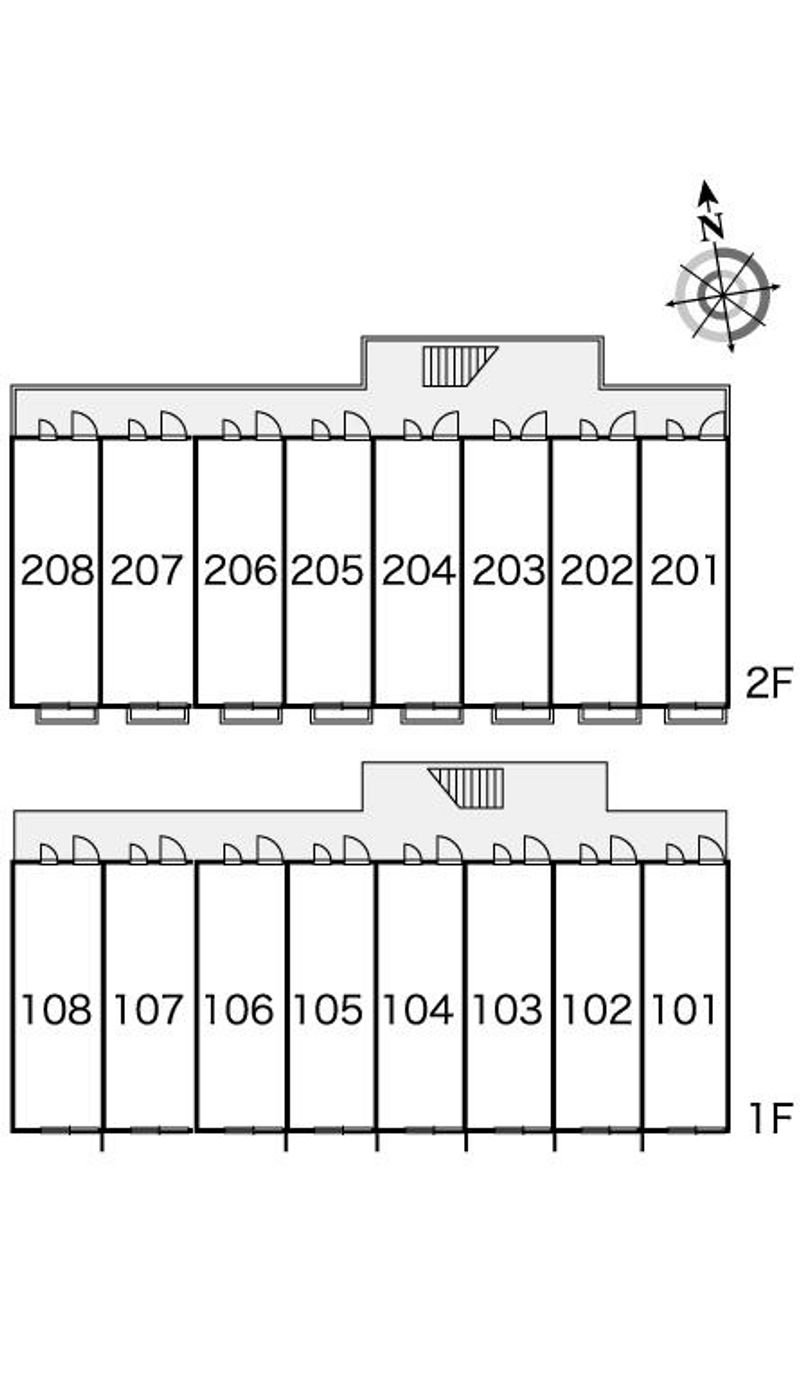 レオパレスクレスト 間取配置図