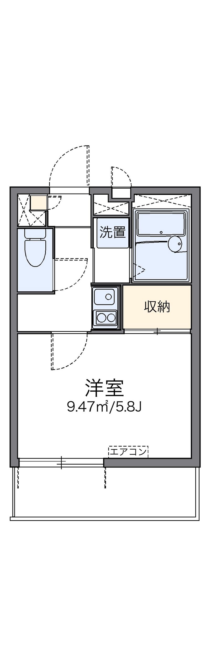 レオパレスＯａｋｃｏｕｒｔ長橋 間取図