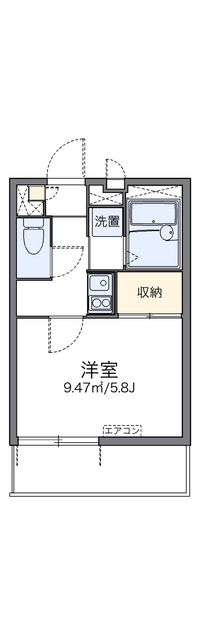 レオパレスＯａｋｃｏｕｒｔ長橋 間取り図