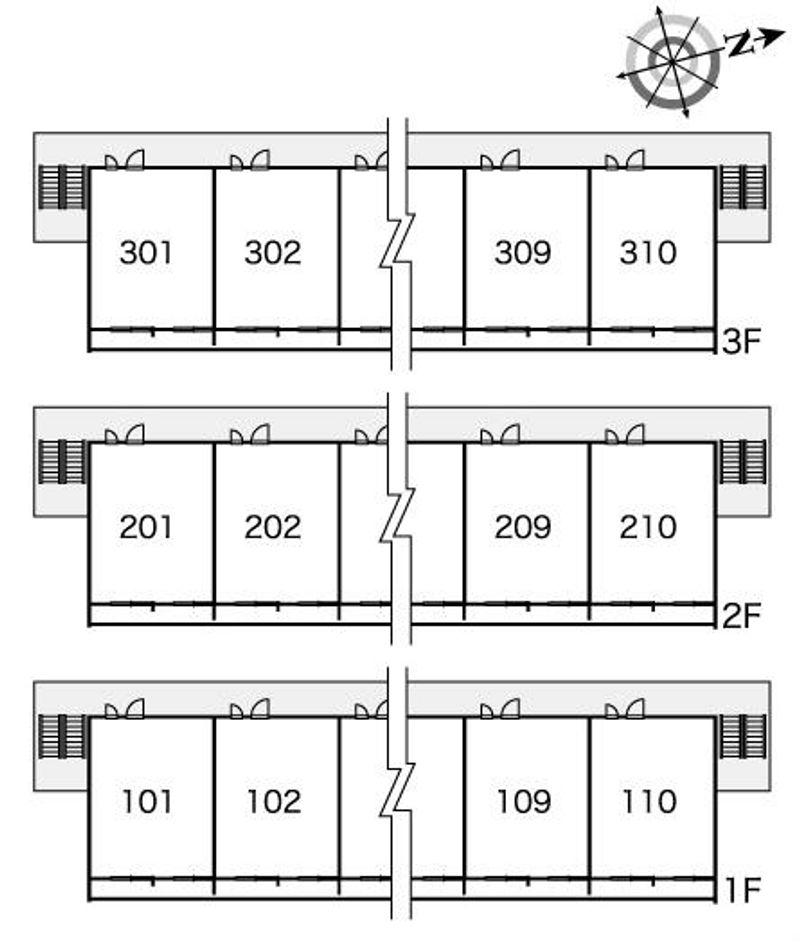 レオパレスエクセル耳成 間取配置図