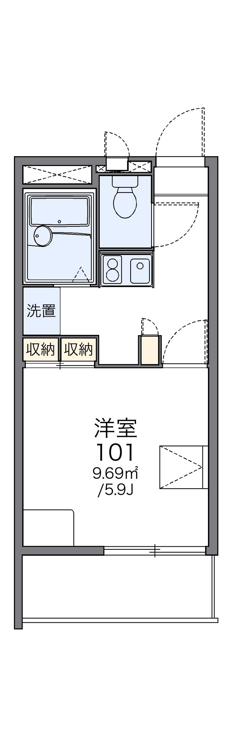 レオパレスグリーンヒルズ 間取図