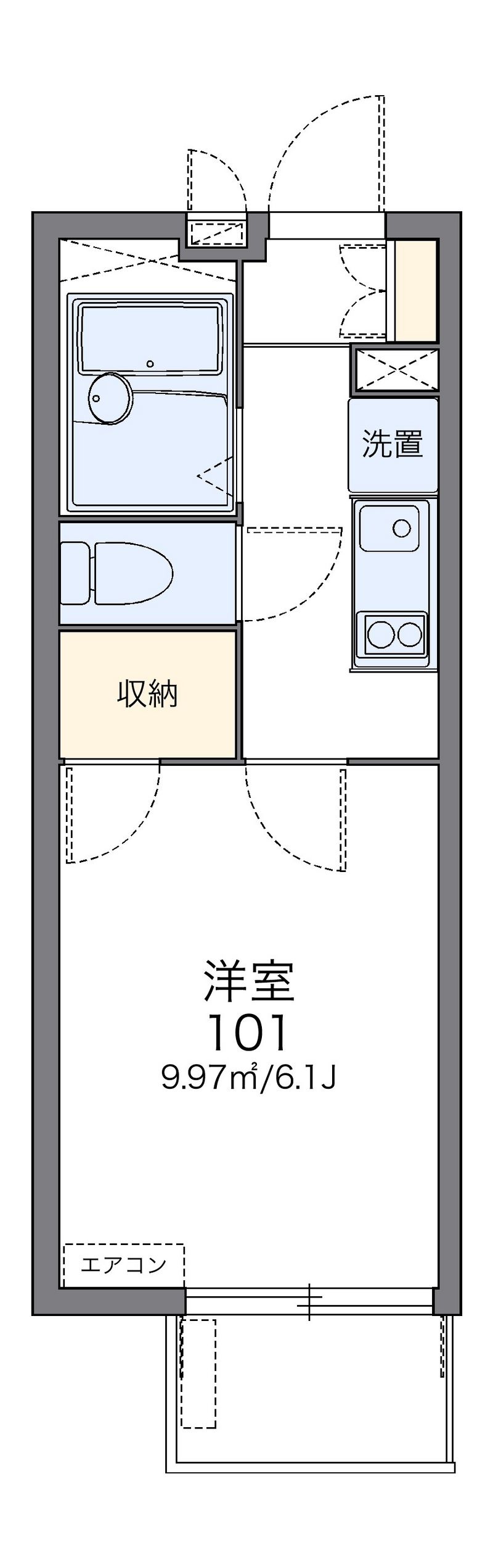 レオパレスカーサ　ドマーニ 間取図