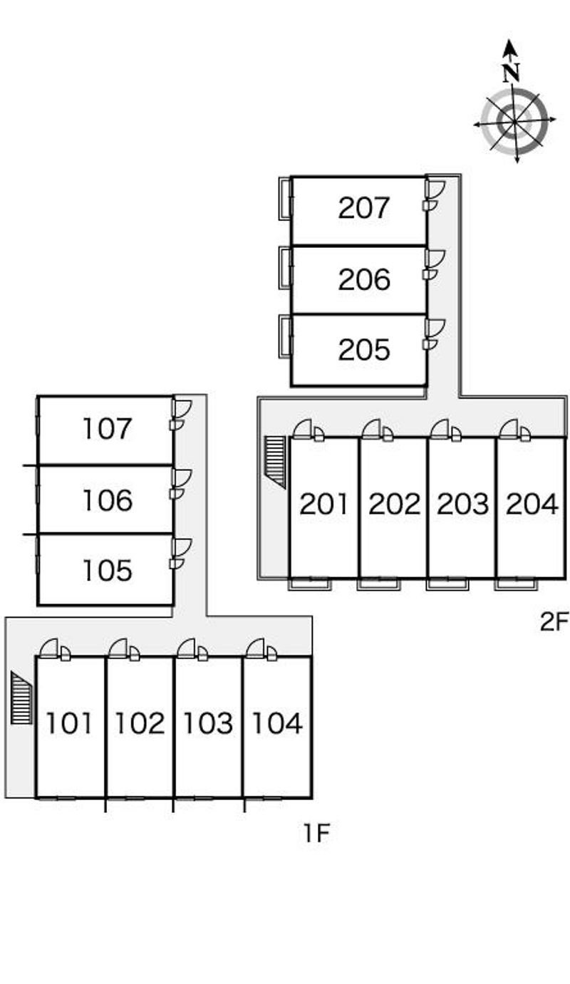 レオパレスラ　スリーズ徳永 間取り配置図
