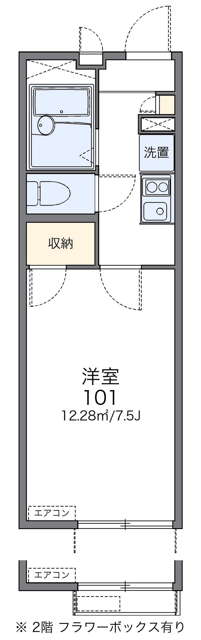 レオパレスビジュ 間取図
