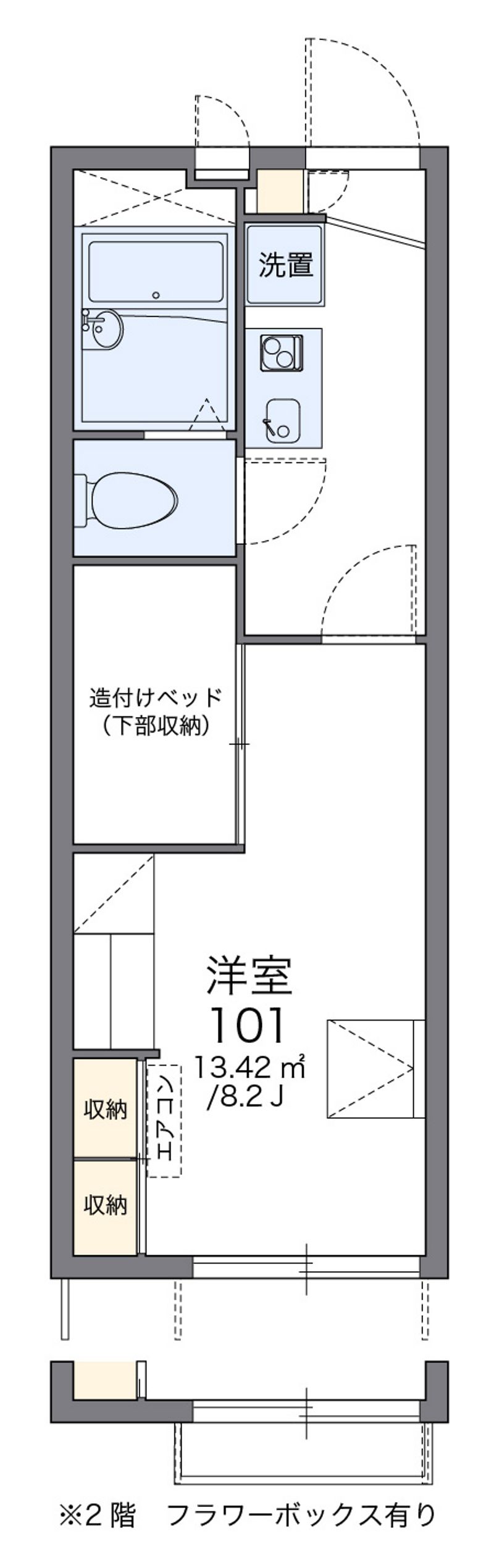レオパレスマイルドミナミコタニ 間取図