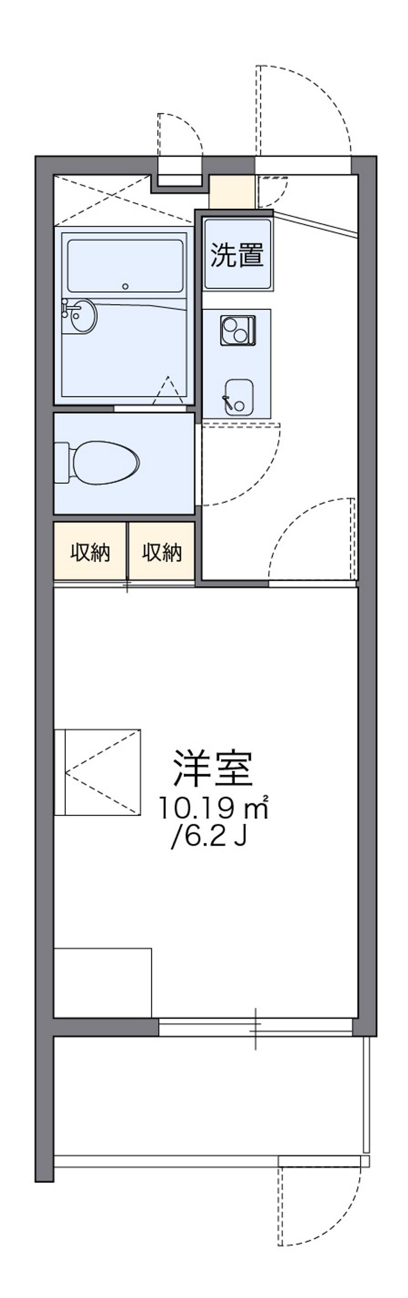 レオパレスセジュール野江 間取図