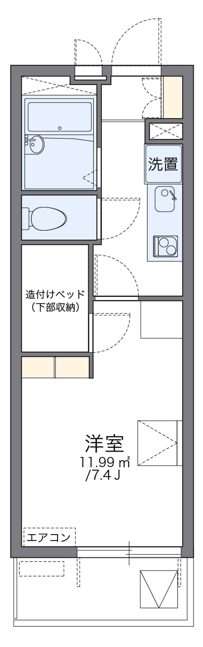 レオパレスニュートリノミラージ 間取図