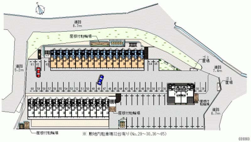 レオパレスエスポワールタワラⅡ 月極駐車場