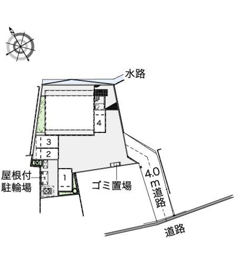 レオパレスブルーリヴィエール 配置図