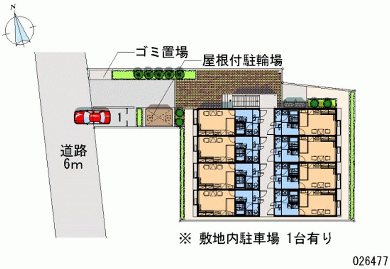 レオパレスプラミスイング 月極駐車場