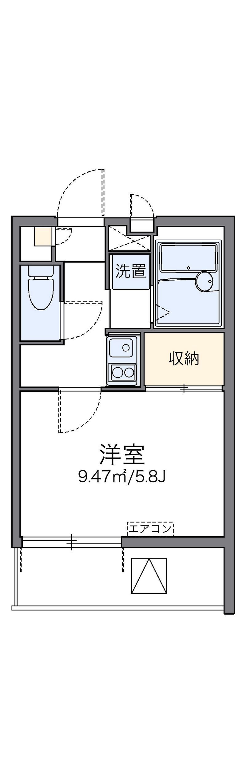 レオパレス萬代橋 間取図