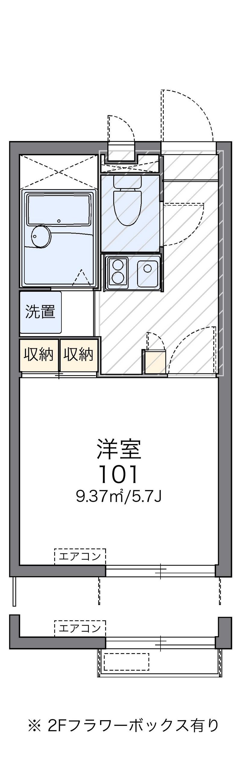 レオパレス喜十 間取図