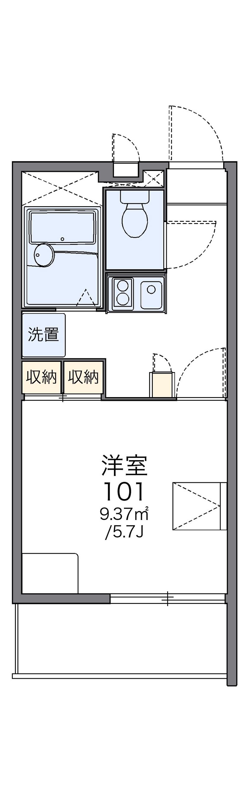 レオパレスわかば 間取図
