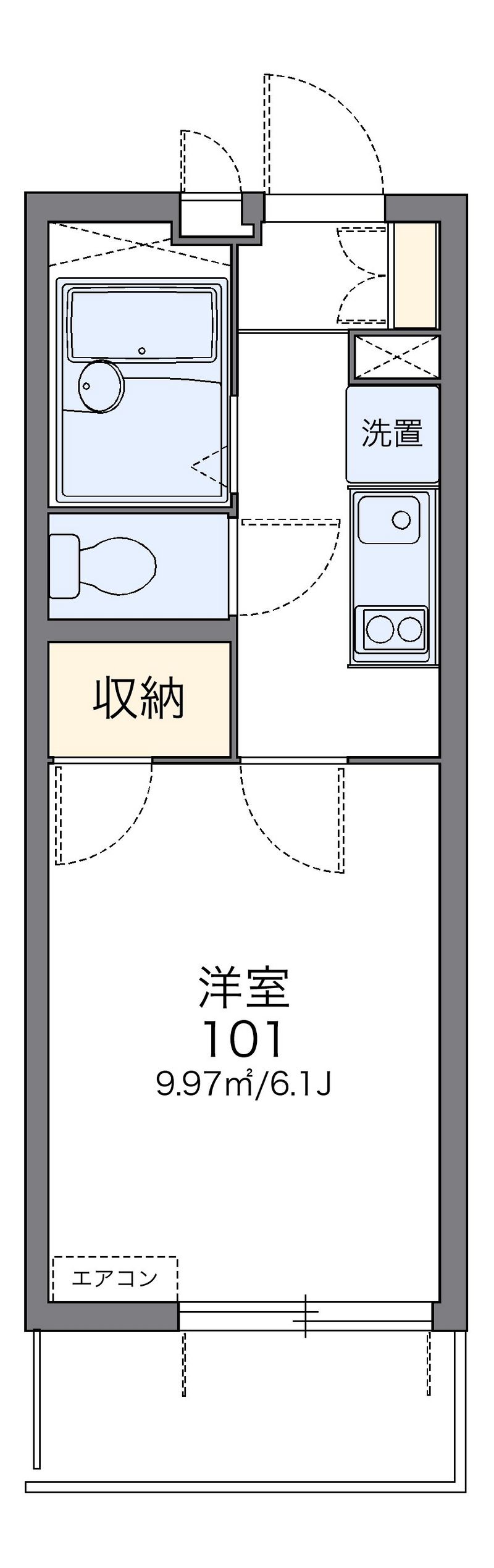 レオパレス葵 間取図