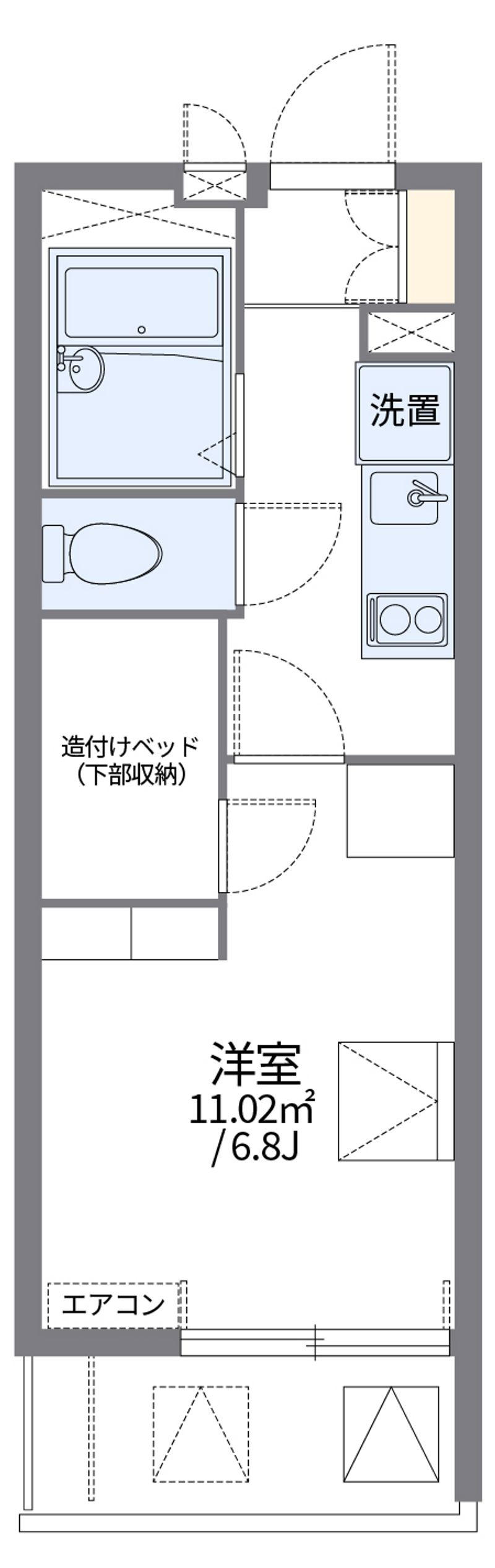 レオパレスフラワーヒル熊本 間取り