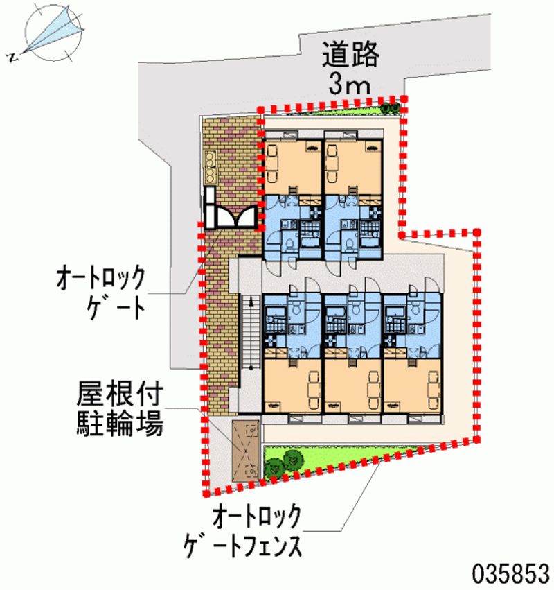 レオパレスシャンテ幕張 区画図