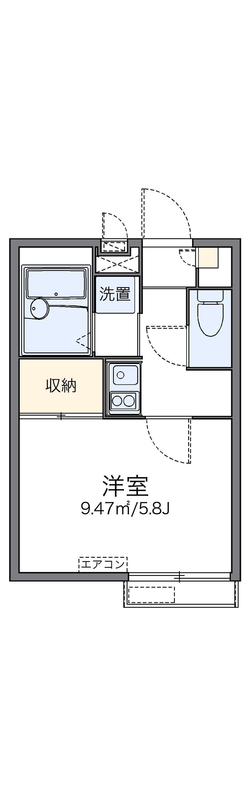 レオパレスウッドベル 間取図