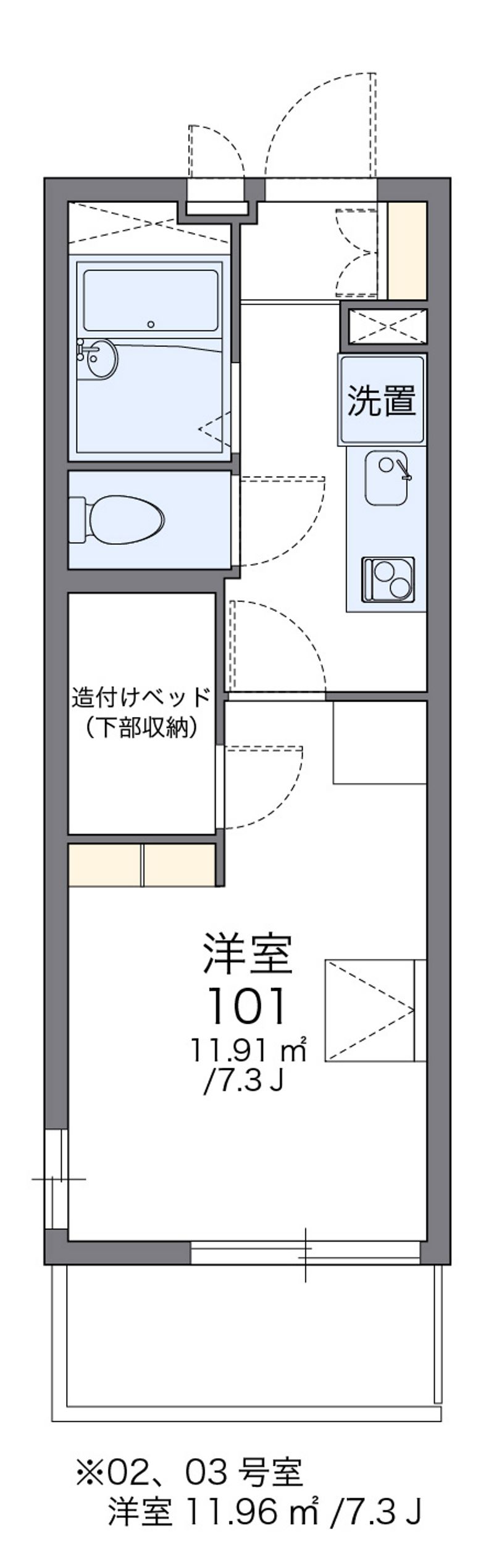 レオパレスブレッシングⅡ 間取図
