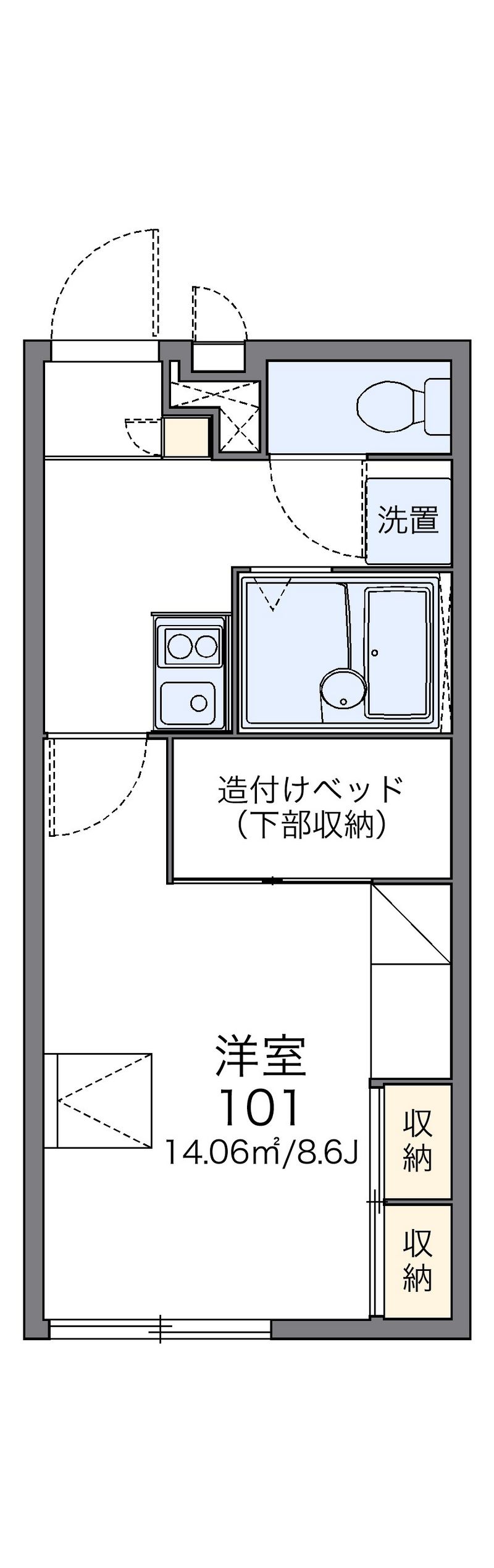 レオパレスｖｉｅｗあだたら 間取図