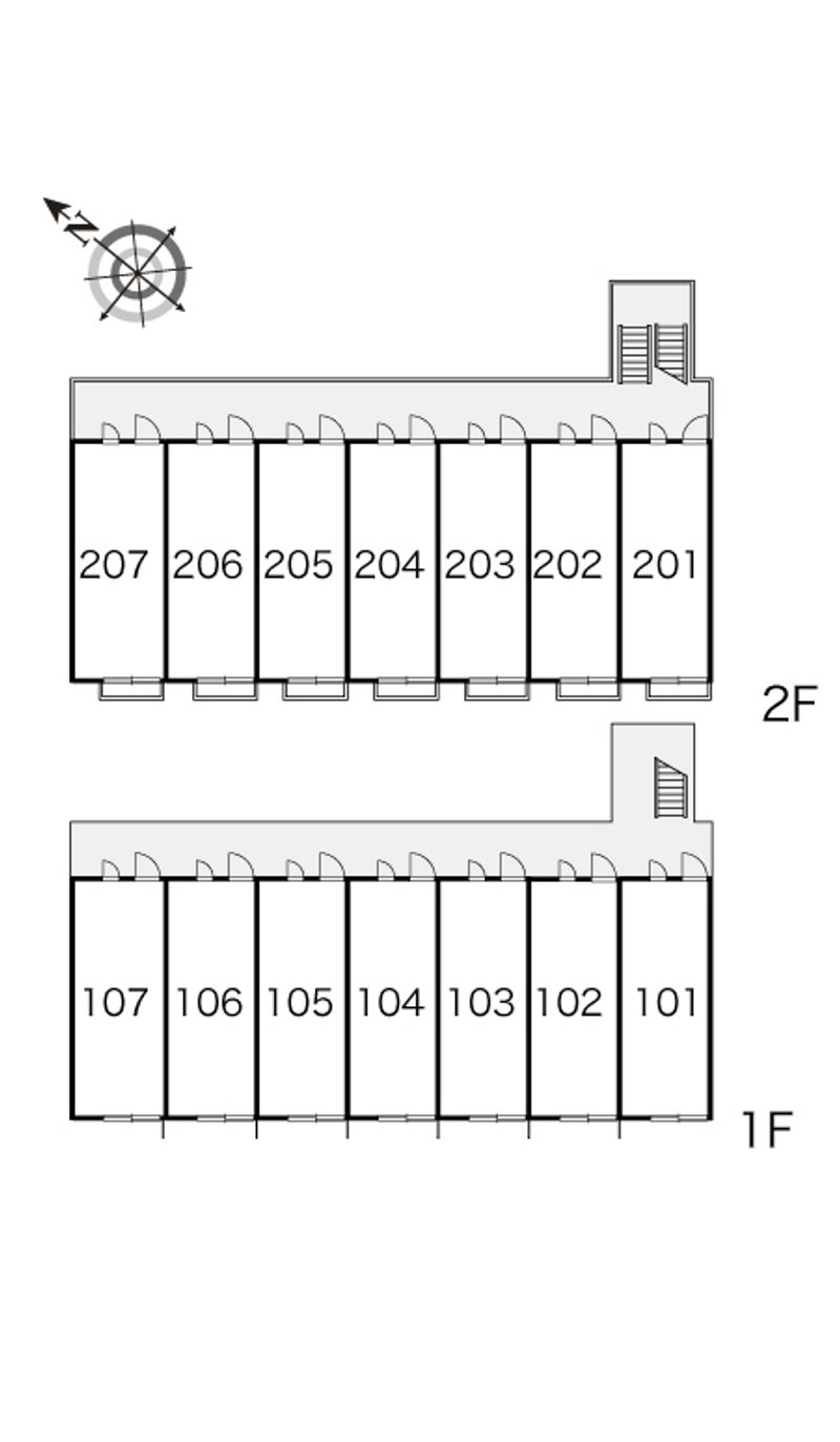 レオパレスベアフルーツⅤ 間取配置図