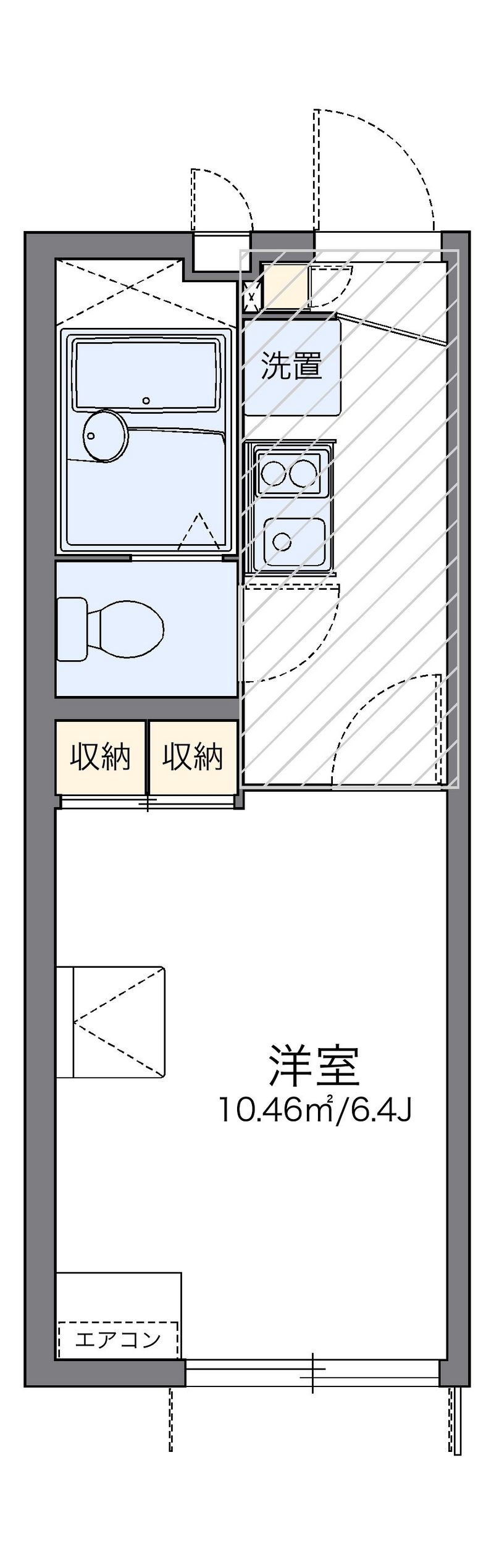レオパレスメイプルⅡ 間取図
