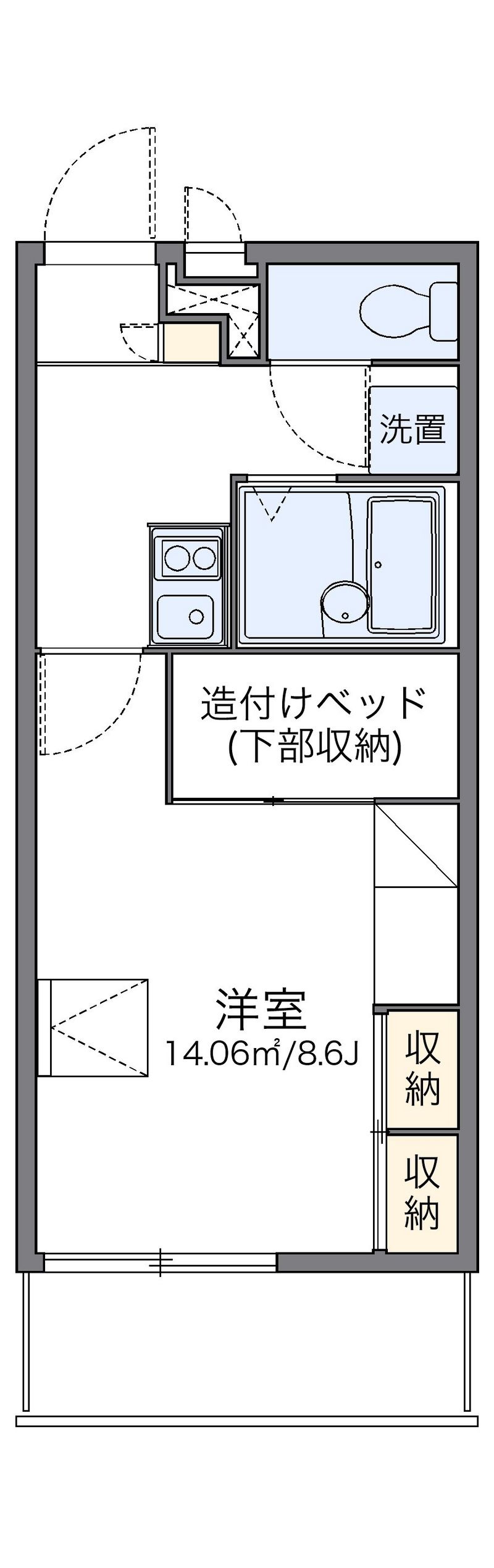 レオパレスリバーサイドイン千星 間取図