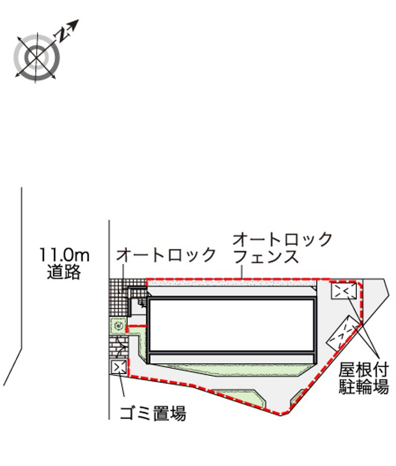 レオパレスホワイトヒルズⅡ 配置図