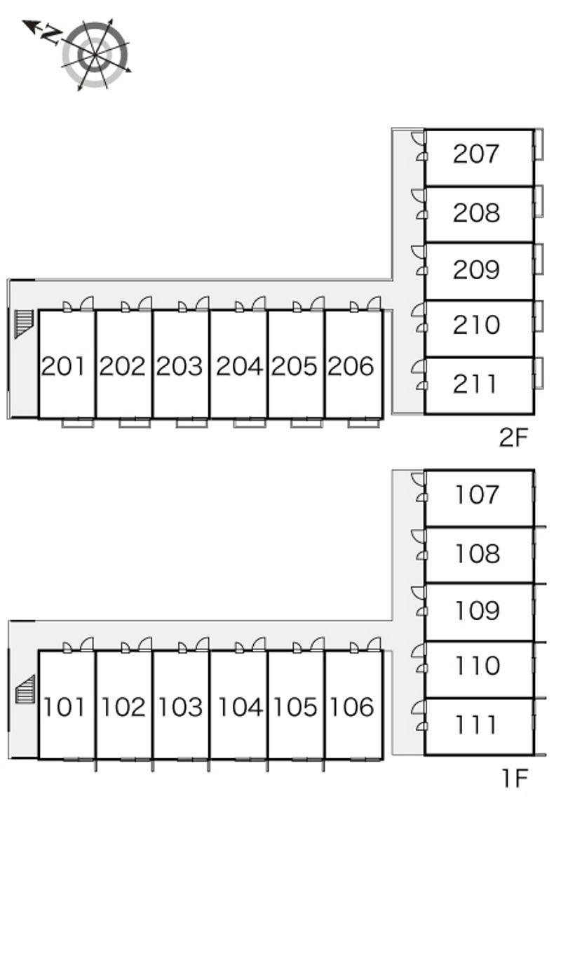 レオパレススティール 間取り配置図
