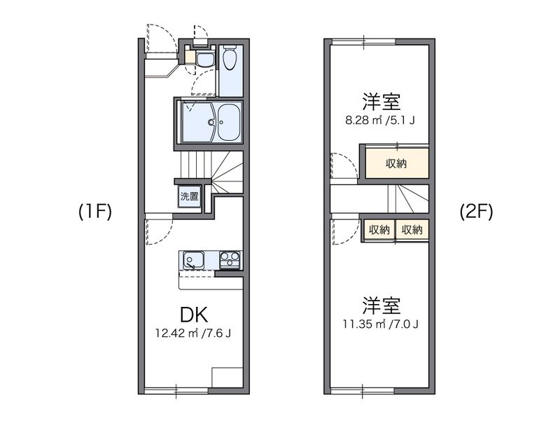 レオパレスピアチェーレ 間取図